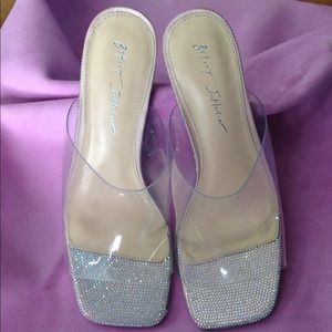 Betsey Johnson Rhinestone Slippers